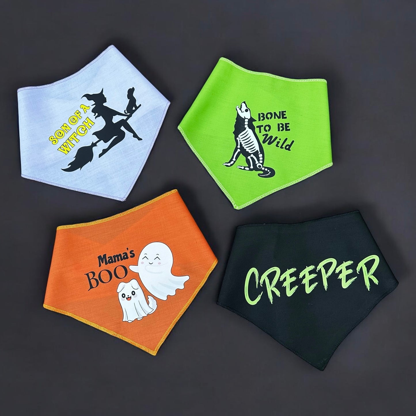 ‘Bone to Be Wild’ Halloween Dog Bandana